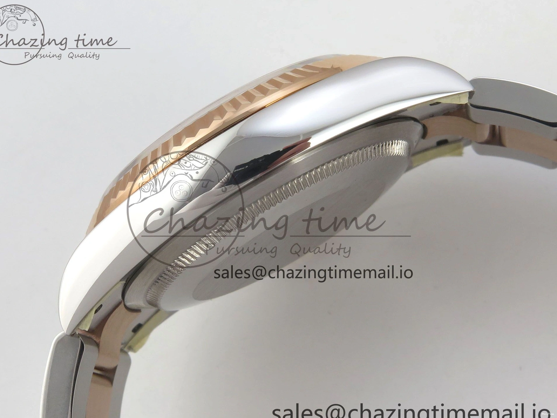 MiroTime 0426 FastDry DateJust 36 SS RG ARF 1:1 Best Edition 904L Steel White MOP Diamonds Dial on Oyster Bracelet SH 57